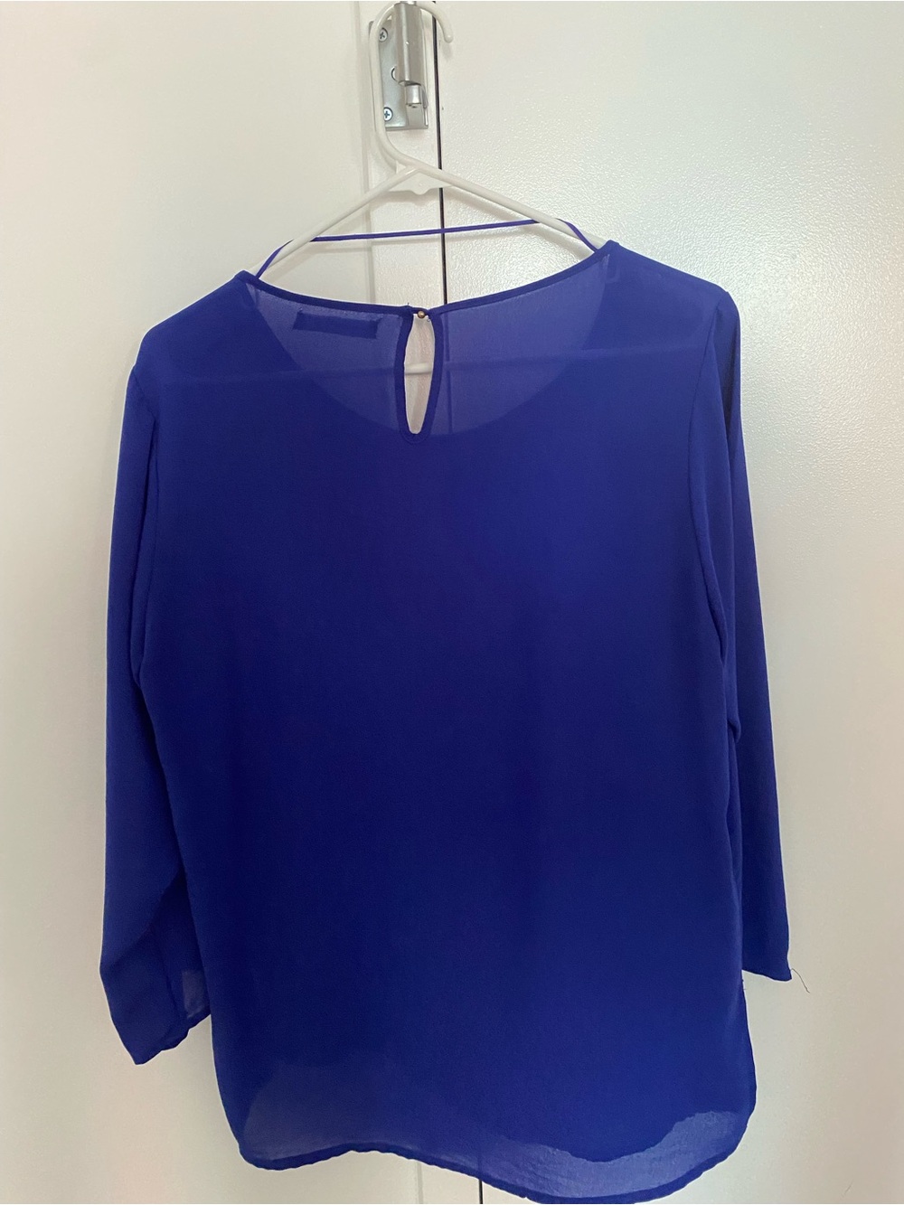 Atmosphere Royal Blue Chiffon Keyhole Blouse